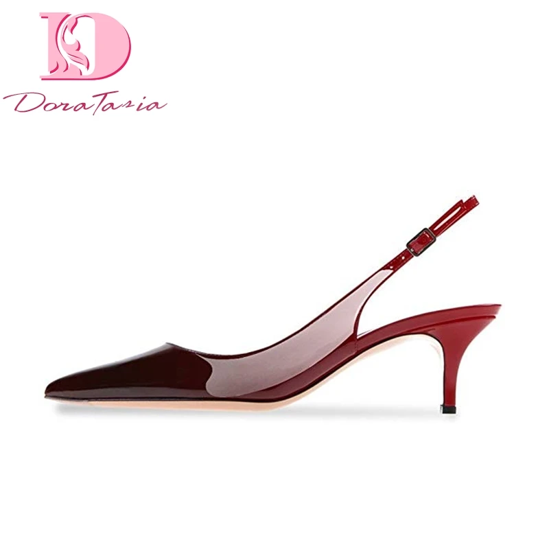 

Doratasia New Plus Size 45 Hot Sale Mixed Colors Party Shoes Woman Sexy Pointed Toe Women Summer Date back-strap Sandals