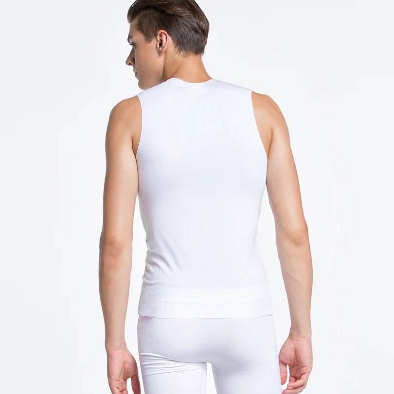 Underwear Men Singlet Bodysuit Undershirt Spandex Camiseta Termica Seamless High Elastic Wide Shoulder Basic