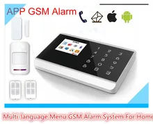 Menú en varios idiomas TF pantalla a Color de Doble red PSTN Y GSM sistema de Alarma Antirrobo Sistema de alarma GSM Casa de Seguridad alarma