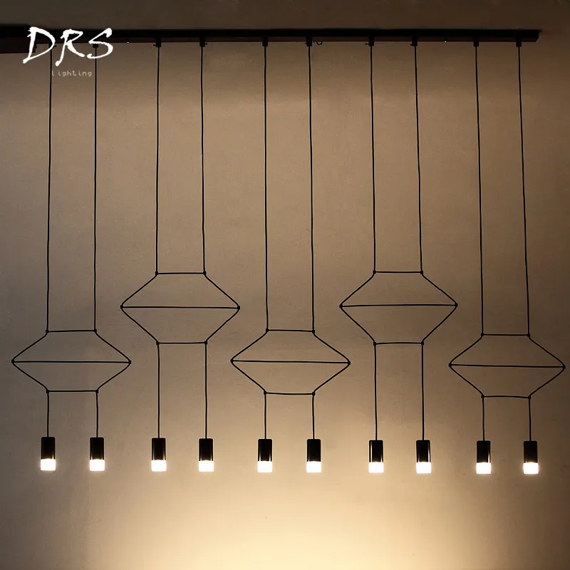 

Nordic Designer Line Modern Light Pendant Modelling Lighting Restaurant Bar Hall Hanging Lamp for Form Luminaire Industriel