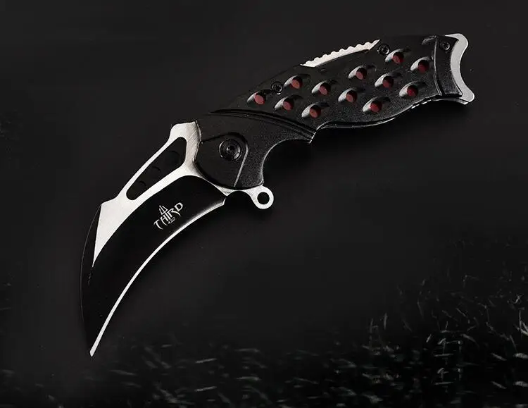 

LLxxmm CS CO Steel Survival Folding Knife Black Sharpen Blade Rescue Karambit Tactical Pocket Knives Navajas