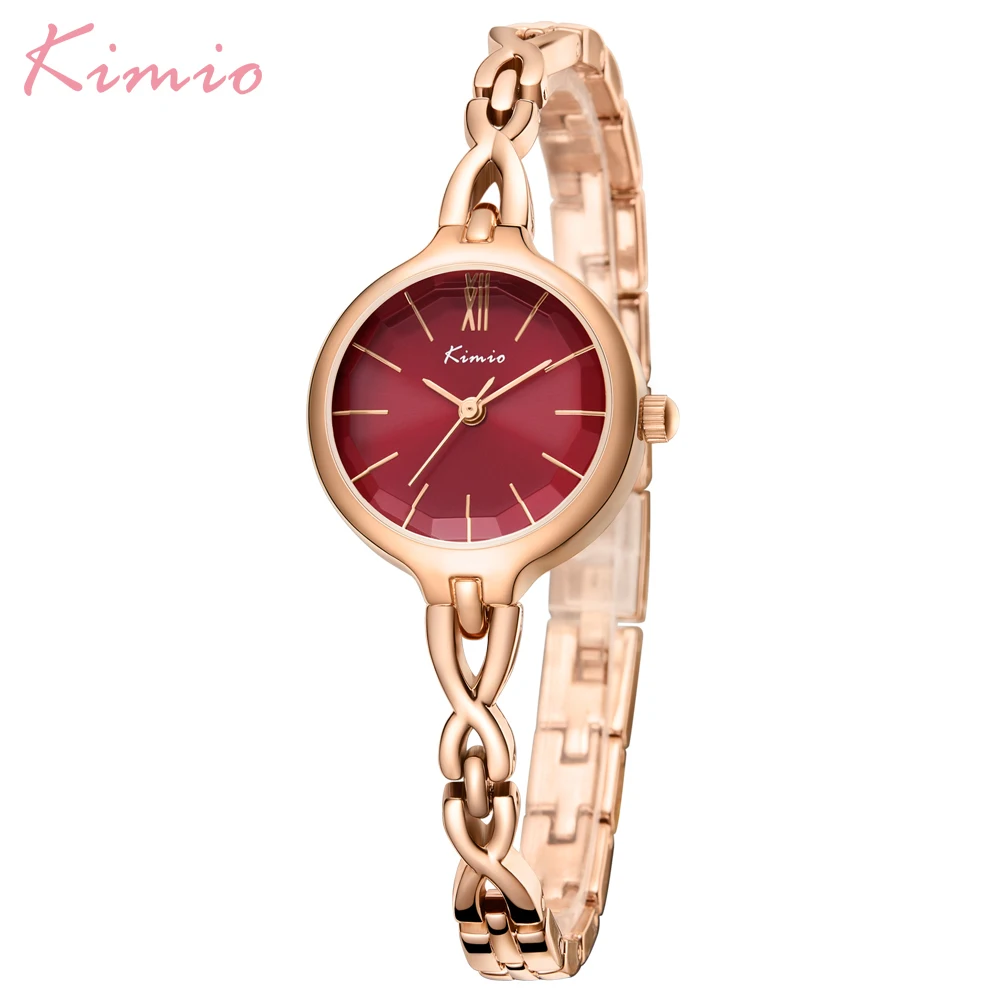 

KIMIO Famous Womens Watches Top Brand Golden Rose Quartz Watch Women Fashion Lady Wristwatches Woman Watch Elegant Dress Clock