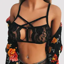 Женское сексуальное переднее открытое отверстие прозрачное кружевное Бандажное бюстье укороченный топ без рукавов майка