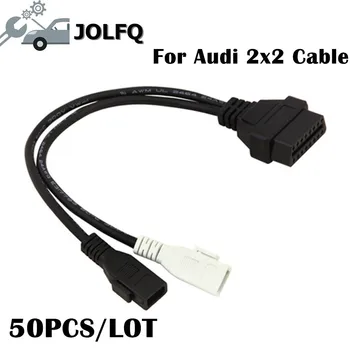 

Best price 50pcs/lot OBD2 Car Diagnostic Cable For AUDI 2X2 2P+2P to 16PIN Diagnostic Cable 16Pin Female Connector For AUDI OBD2