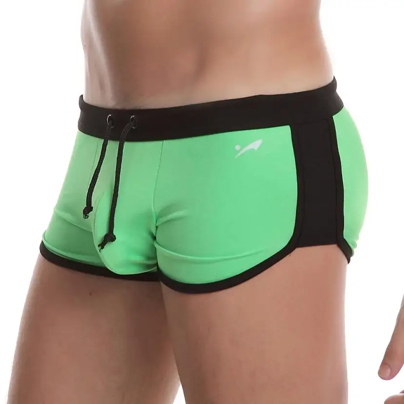 Новые обтягивающие лоскутные сексуальные мужские спортивные беговые шорты для плавания нижнее белье трусы боксеры