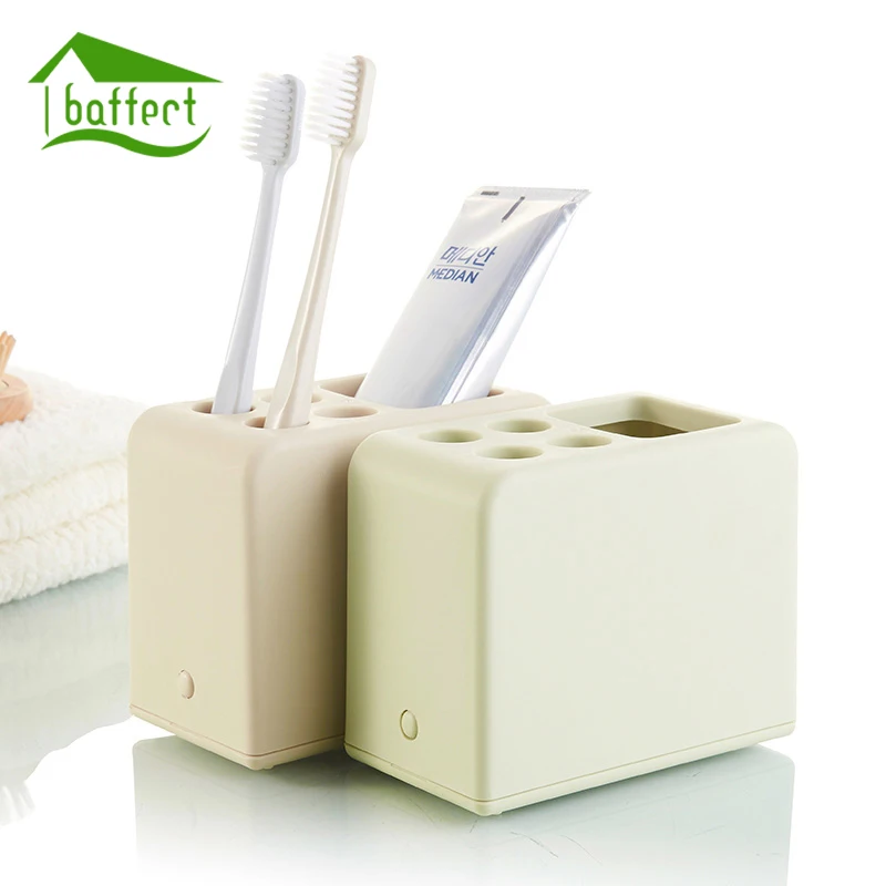 

Creative Toothbrush Toothpaster Holder With 5 Hole Simple Toothbrush Rack Bathroom Accessories Set Storage Rack Organizer