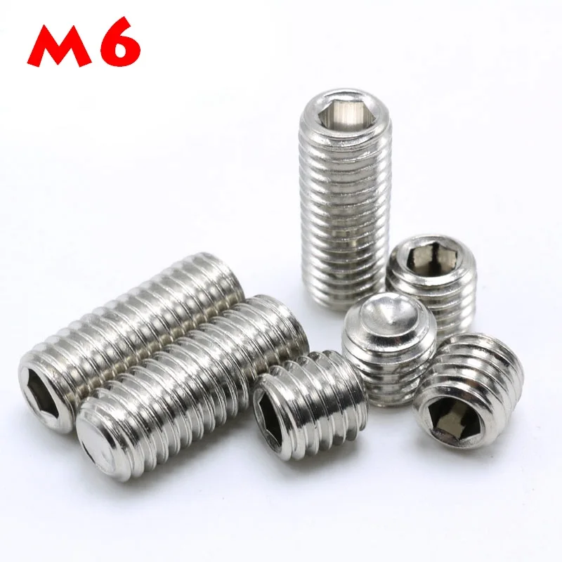 200PCS/LOT 304 Stainless steel M6x4/5/6/8/10/12/16/20/25mm Hex hexagon ...