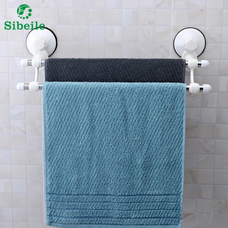 SBLE Strong suction cup wall mounted bathroom towel bar kitchen towel