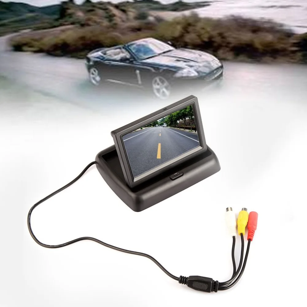 

Solid And Practical Car 4.3 Inch Folding Car Display Hd Visual Reversing Image System Av Input Screen Display