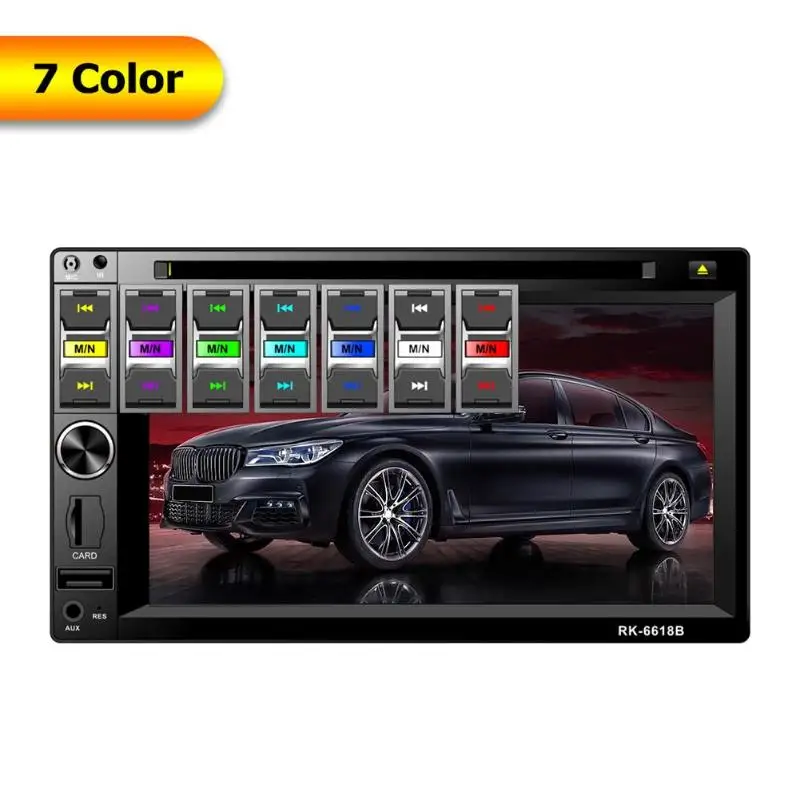 Top 6.2 Inch 2 DIN HD Digital Touch Screen Car Stereo DVD Player Universal Aux Input Front Rear View Camera FM Radio BT TF USB 10