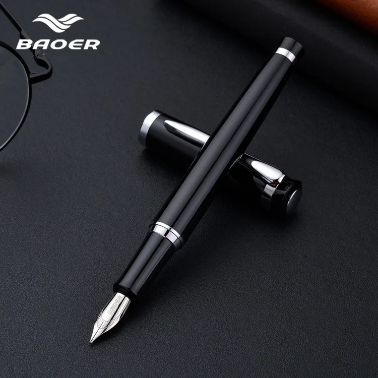 

baoer508 fountain pen pluma stylo plume vulpen füllfeder inchiostro stilografica pen Stationery wholesale lettering printed LOG