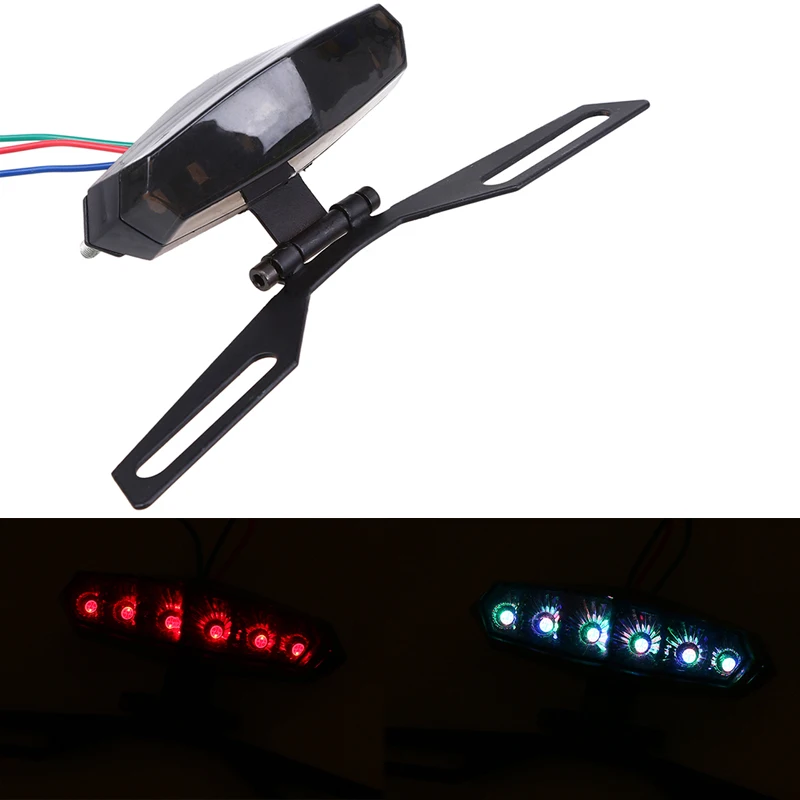 POSSBAY 12V Universal Motorcycle Tail Light LED Brake Rear Stop Cafe