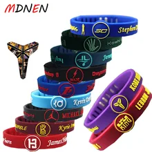Basketball Bracelets Silicone Promotion For Promotional Mdnen Basketball Star Fashion Simple Silicone Thicken Adjule Wrist Strap Sports Fitness Bracelet Wristban Sl320 1