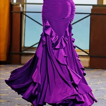 customize latin salsa flamenco ballroom dance dress skirt flamenco skirts ballroom practice skirt dance wear tango waltz skirt