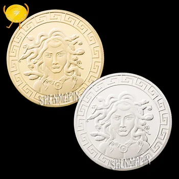 

Nemesis Medusa Commemorative Coin Snake Hair Succubus Medusa Coins Collectibles Mini Owl Coin Ancient Greece Gold Silver Coins