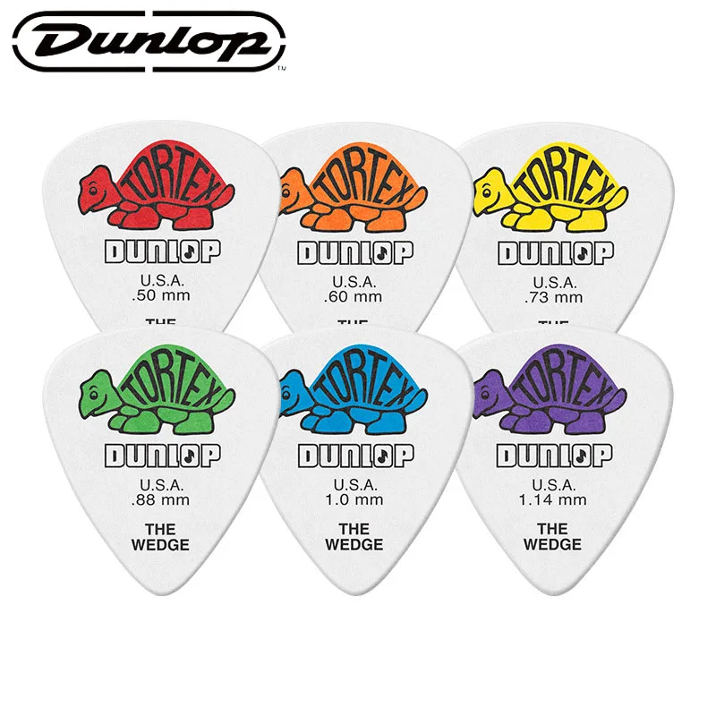 6 шт. Dunlop Tortex медиатор для бас-гитары аксессуары для акустической электрогитары Классические 6 видов толщинок