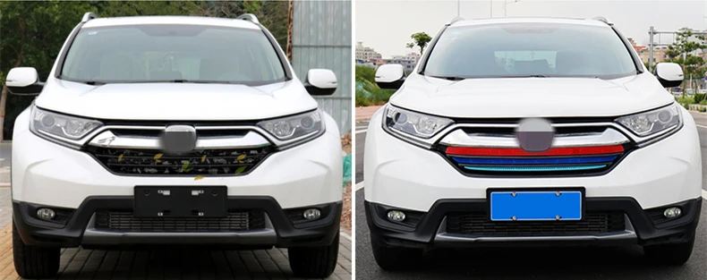 Для HONDA CRV C RV 2017 18 три цвета бампер воздухозаборная решетка Планки передняя полоса