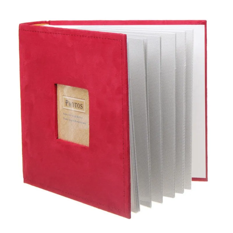 Вмещает 200 фотографий скольжения в памятная фотография альбом семейная память записная книжка фотоальбомы 200 фотографий для фотографий Альбомы Книга - Цвет: Красный