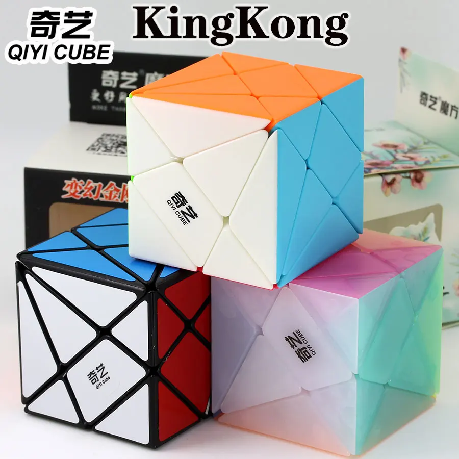 Волшебный куб головоломка QiYi 3x3x3 Axis cube KingKong JinGang Профессиональный Супер