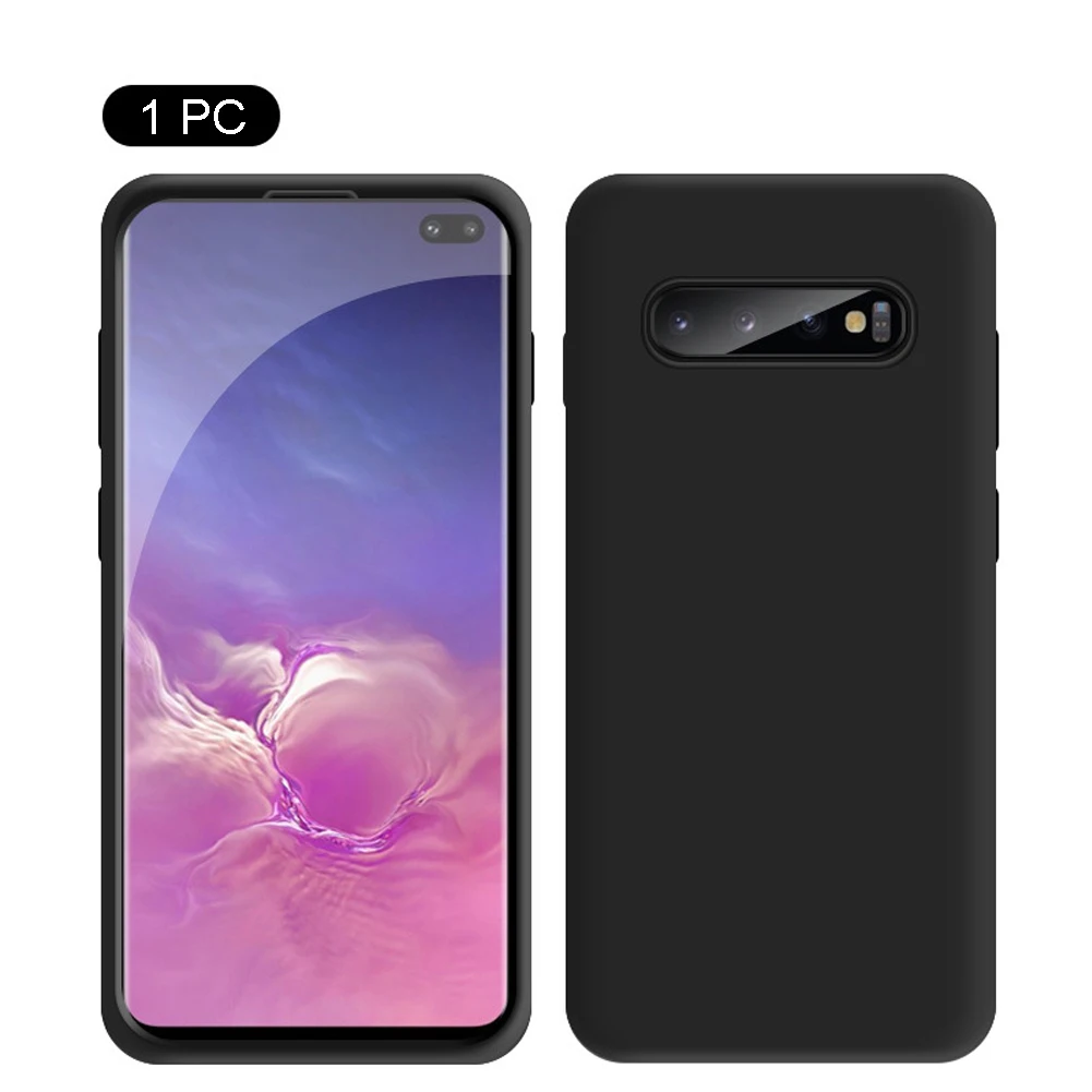 

Dustproof Wrap Shell Protective Cover Phone Case Skin Scratchproof Soft Anti Fall Liquid Silicone For Samsung S10 Plus S10e
