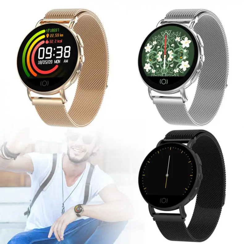 

Smart Watch Wristband Business Sports Bracelet with Heart Rate and Message Reminder for MIUI iOS Android Baidu Cloud Engine OS