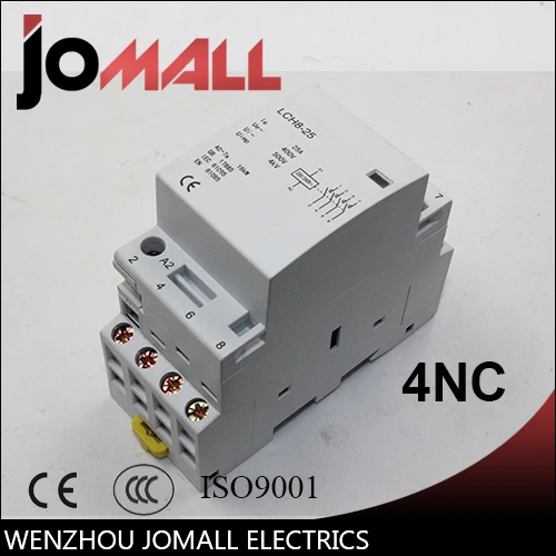 

4P 16A 20A 25A 220V/230V 50/60HZ din rail household ac contactor 4NC