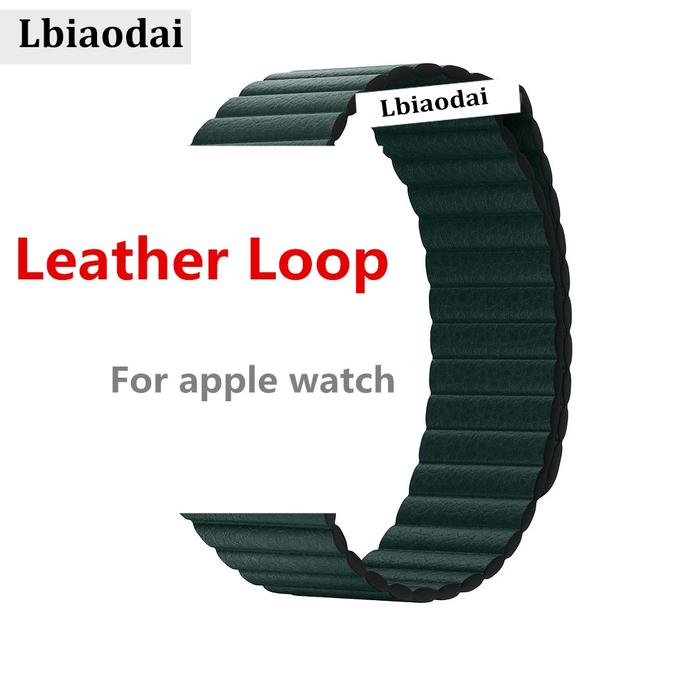 Genuine Leather loop strap For apple watch band 4 3 iwatch band 42mm 38mm 44mm 40mm bracelet wrist belt apple watch Accessories