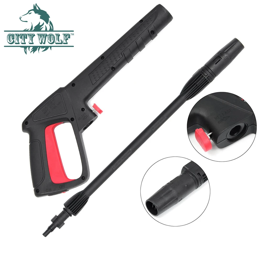 Cena City wolf myjka ciśnieniowa pistolet na wodę pistolet do AR czarny i pokład obsługi Bosch AQT myjnia samochodowa akcesoria do czyszczenia pistolet i lance