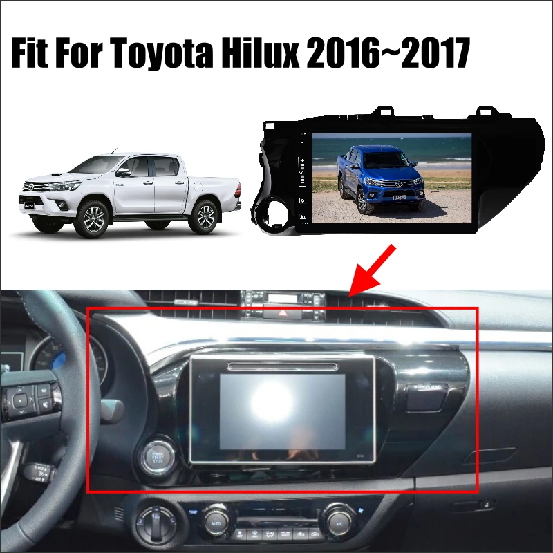 Sale YESSUN For Toyota Hilux 2016~2017 Car Android Radio Audio GPS Player Navi Nav Map Stereo Multimedia Navigation (No CD DVD) 1