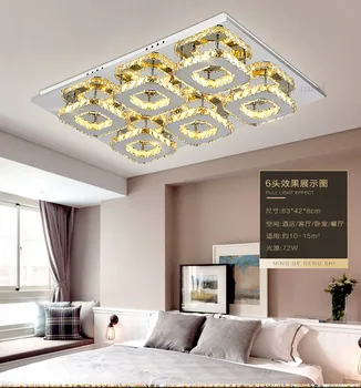 

Transparent/Amber Led K9 Crystal Ceiling Light For Living Room lamp k9 crystal Ceiling Lamps For Home Decoration lustre lamp