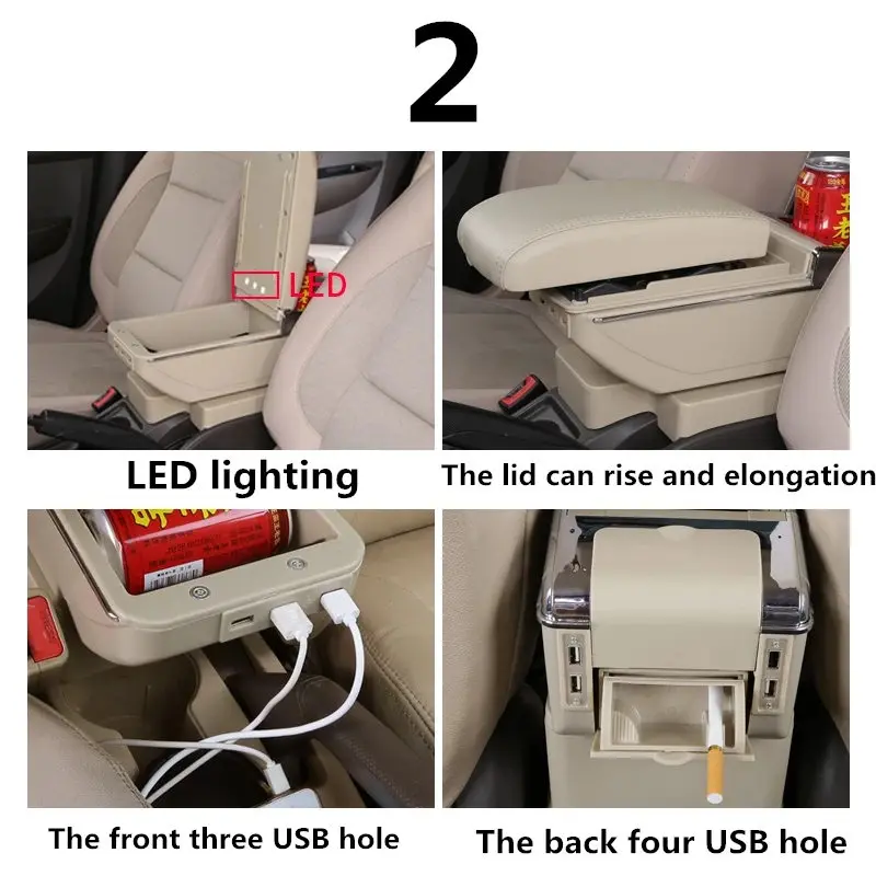 Автомобильный модифицированный подлокотник для хранения в сборе Geely LC GX2 Emgrand