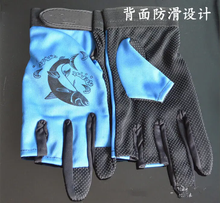 Luvas de Pesca Cor de Forma 1 Par 3 Corte Dedo à Prova d' Água Anti Skid Anti slip Casting Unisex um Tamanho Livre Aleatória 3 Luvas de pesca