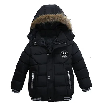 

Clearance Fashion Winter boys kids thick cotton padded clothes Keep warm outwear baby boys kids Hooded long coat