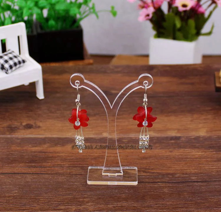 Wholesale 30pcs/lot Earring Display Stand Acrylic Earrings Showing Rack