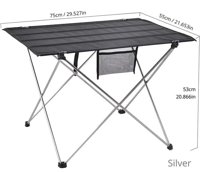 Портативный складной стол, мебель для пикника, алюминиевый сплав - Цвет: A01