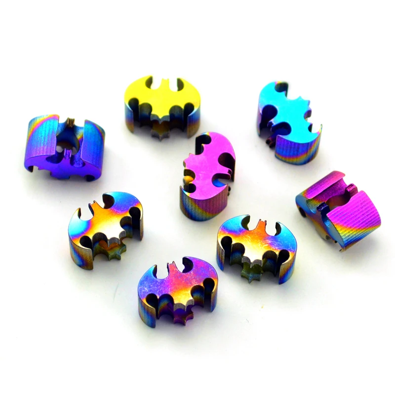 Colorful Bat Knife Titanium EDC Pendant Titanium Alloy Anodizing Process CNC Titanium Alloy Pendant Titanium Alloy New Arrival Colorful Bat Knife Titanium EDC Pendant Titanium Alloy Anodizing Process CNC Titanium Alloy Pendant Titanium Alloy New Arrival