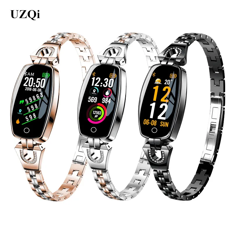 

UZQi Smart Watch Woman Bracelet Waterproof Wristband Pedometer Heart Rate Sports Fitness Tracker Ladies Android IOS Smartwatches