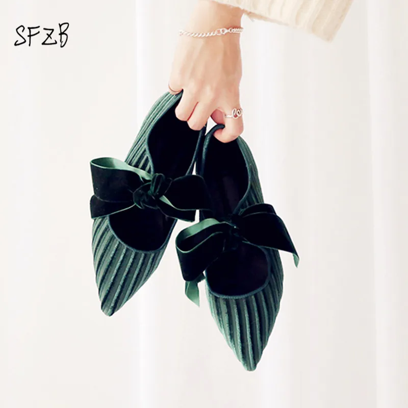

SFZB Women Thick heel Genuine Leather Shoes low Heels Black Round Toe Pumps High quality Sheepskin Shoes