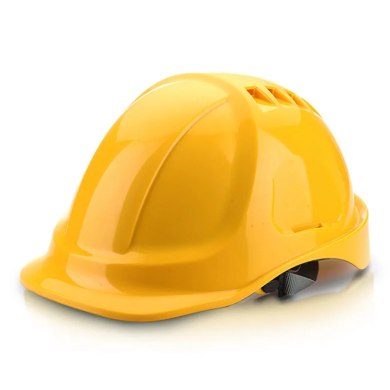 Защитный шлем жесткая шляпа Рабочая крышка ABS материал конструкция защитные шлемы высокое качество дышащий инженерный энергетический шлем - Цвет: Цвет: желтый