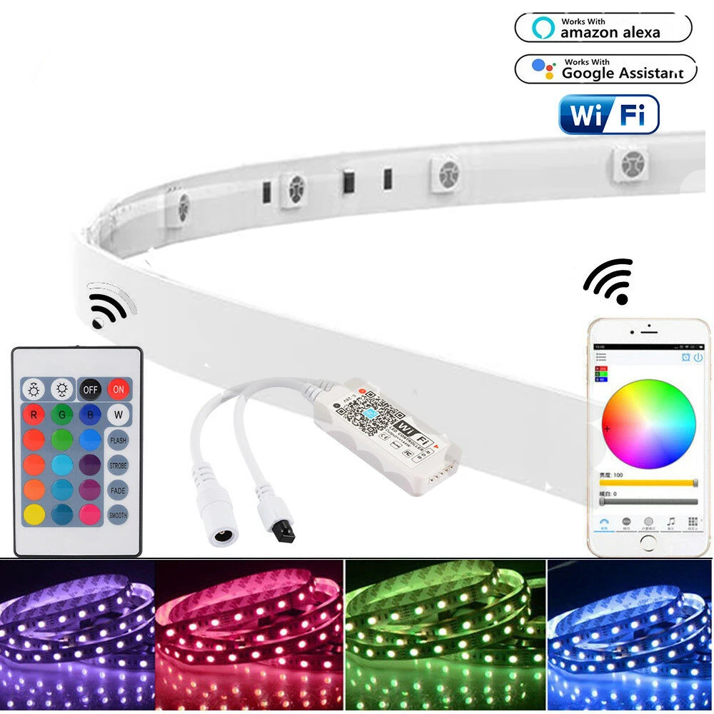 

2m USB LED strip Smart Light Band Smart Home music WiFi Alexa waterproof APP Remote Control LED Stripe TV Background tape light