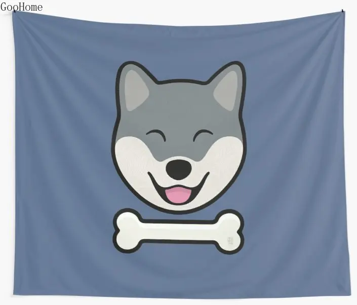 Shiba Inu Dog Wall Tapestry Cover Beach Towel Throw Blanket Picnic Yoga Mat Home Decoration | Дом и сад