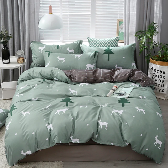 $US $16.83  Solstice Home Textile Forest deer Tropic Duvet Cover Pillowcase Bed Sheet Child Teen Girl Colorful 