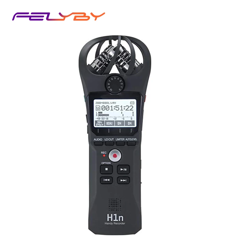 

FELYBY H1n Handy Portable Digital Recorder Camera Audio Recorder Stereo Microphone for Interview SLR Recording Microphone Pen
