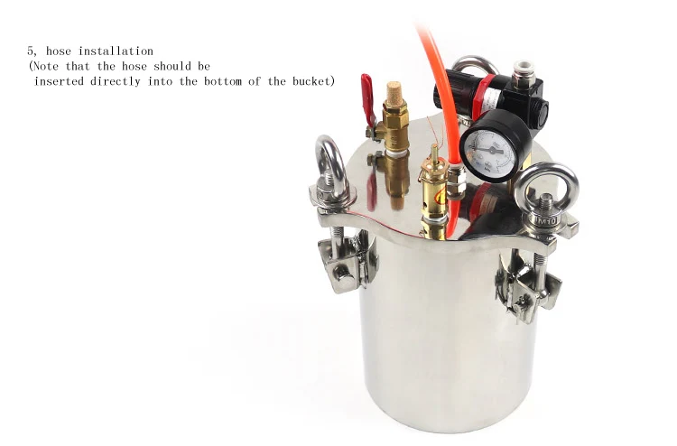 4L 304 бак под давлением из нержавеющей стали из углеродистой стали, распределительный бак, Дозирующее ведро, с предохранительным клапаном, регулирующий клапан