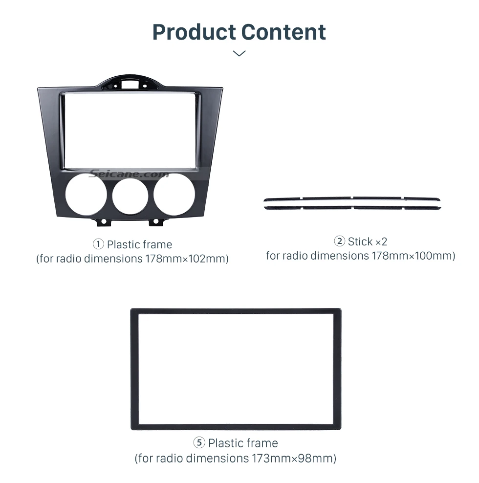 Seicane двойной DIN автомобильный радиоприемник для 2003+ Mazda RX8 Авто Радио Стерео Панель компакт-диска автомобиля радио ремонт рамки противотуманных фар автомобиля Наборы