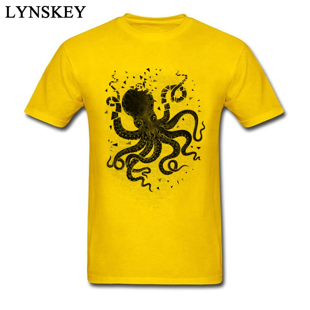 Funny 3D Printed Tops Shirt The Deep Summer/Fall Short Sleeve Pure Cotton Crewneck Boy T-Shirt 3D Printed Sweatshirts The Deep yellow