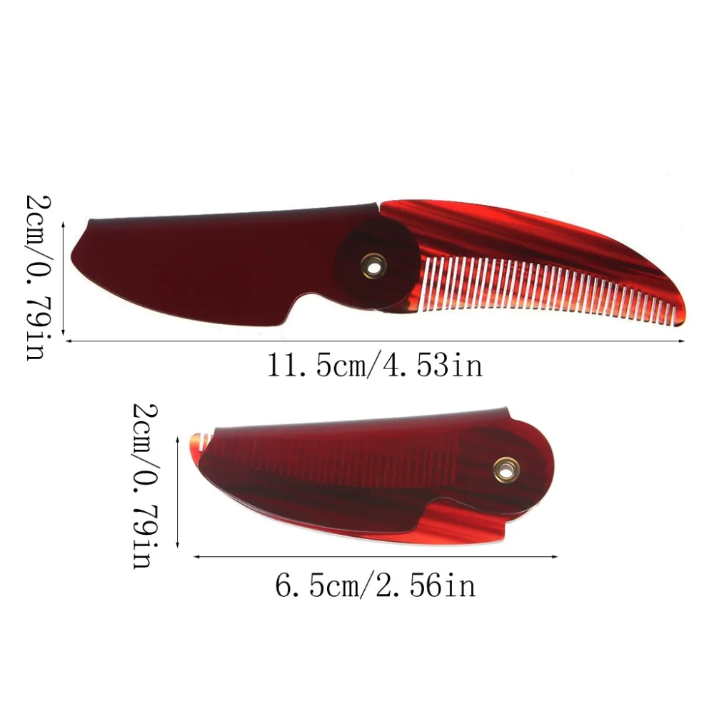 Kemei 2 шт. Орел рот гребень пластик ацетат Мода складной карманный гребень Расческа для усов и бороды высокое качество