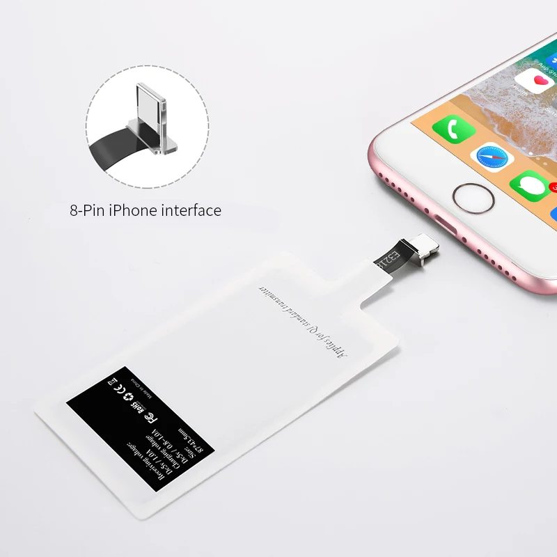 HOCO Qi Беспроводное зарядное устройство приемник для iPhone 7 6 6s Plus беспроводной зарядный адаптер рецептор для samsung Xiaomi Android телефон