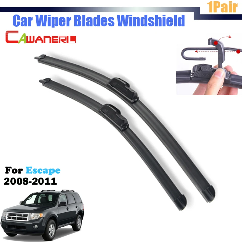 Cawanerl Bracketless Car Front Window Windshield Soft Rubber Wiper