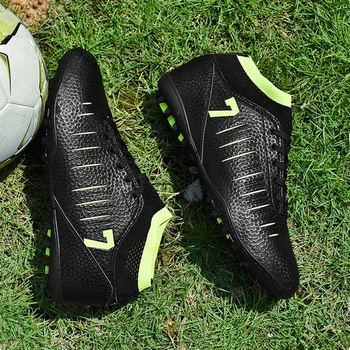 

Football Shoes New Adults Men's Outdoor Soccer Cleats High Top TF/FG Football Boots Training Sports Sneakers Large Size 33 - 45